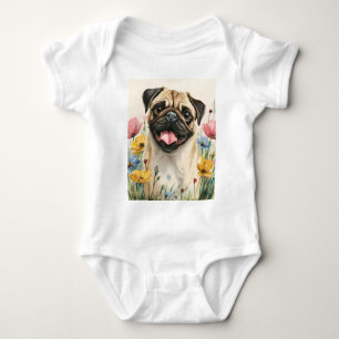 Beschützt von Pug Baby Strampler