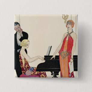 Beschwörung, Illustration für 'Gazette du Bon Ton' Button