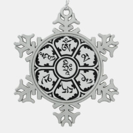 Beschwörungsformel-Schnee-Flocken-Verzierung Schneeflocken Zinn-Ornament