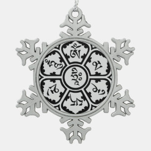 Beschwörungsformel-Schnee-Flocken-Verzierung Schneeflocken Zinn-Ornament