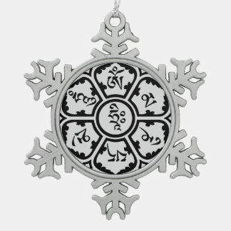 Beschwörungsformel-Schnee-Flocken-Verzierung Schneeflocken Zinn-Ornament