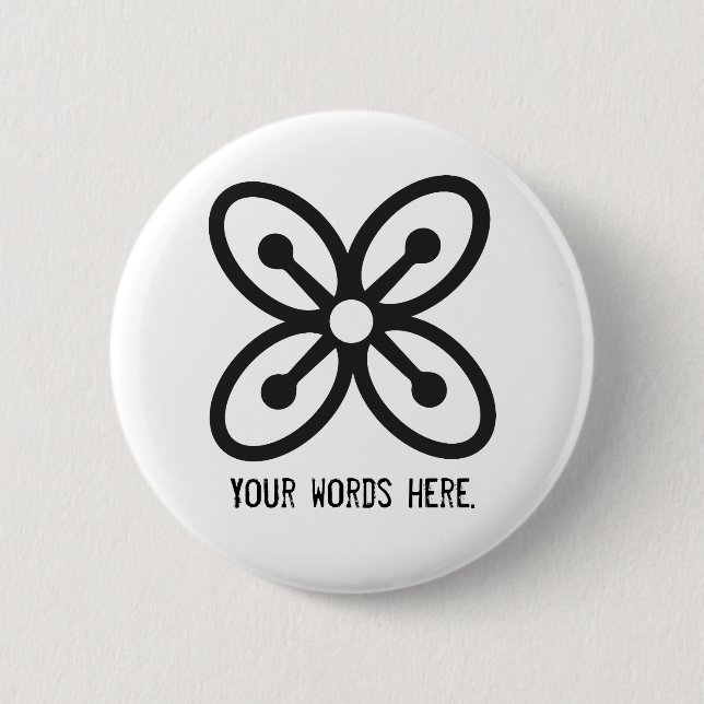 BESE SAKA | Symbol des Reichtums, Power, Überfluss Button (Vorderseite)