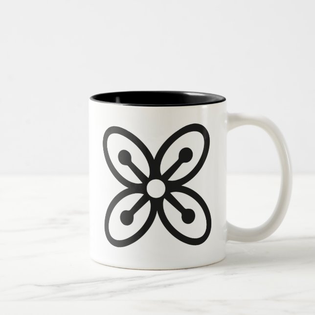 BESE SAKA | Symbol des Reichtums, Power, Überfluss Zweifarbige Tasse (Rechts)