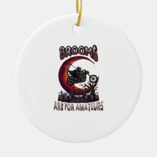 Besen Amateure Sensenmann Motorrad Halloween R Keramik Ornament