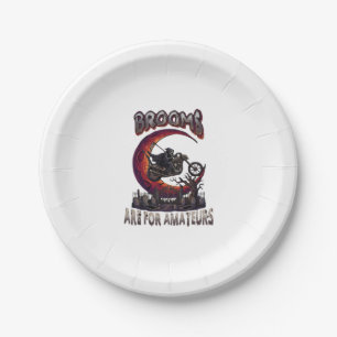 Besen Amateure Sensenmann Motorrad Halloween R Pappteller
