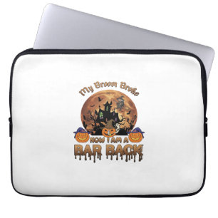 Besen brach Bar zurück Halloween Spukhaus Hexe Laptopschutzhülle