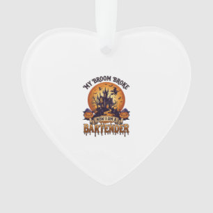 Besen Brach Barkeeper Halloween Spukhaus Hexe Ornament