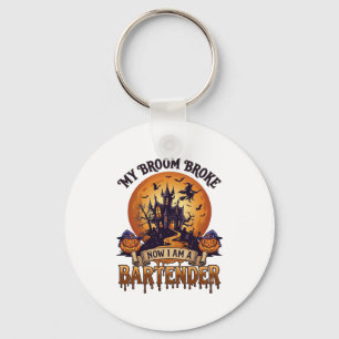 Besen Brach Barkeeper Halloween Spukhaus Hexe Schlüsselanhänger