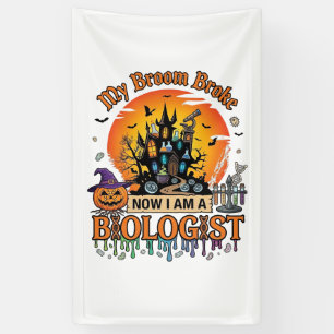Besen Brach Biologe Halloween Verlassenes Schloss  Banner
