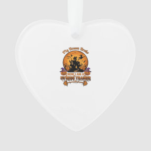 Besen Brach Halloween Fitness-Trainer Hexe Kürbis Ornament