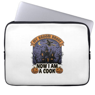 Besen Brach Hexe Halloween Koch Pun_1 Laptopschutzhülle