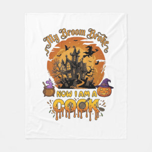 Besen Brach Koch Halloween Spukhaus Kessel Fleecedecke