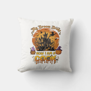 Besen Brach Koch Halloween Spukhaus Kessel  Kissen