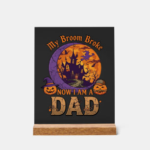 Besen Brach Papa Halloween Spukhaus Schnurrbart P Acrylschild