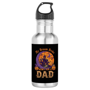 Besen Brach Papa Halloween Spukhaus Schnurrbart P Edelstahlflasche