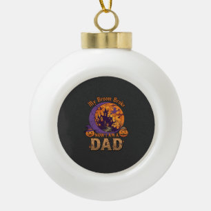 Besen Brach Papa Halloween Spukhaus Schnurrbart P Keramik Kugel-Ornament
