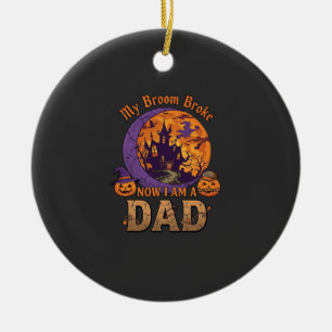 Besen Brach Papa Halloween Spukhaus Schnurrbart P Keramik Ornament