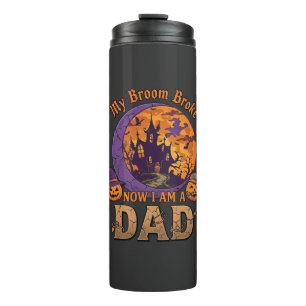 Besen Brach Papa Halloween Spukhaus Schnurrbart P Thermosbecher