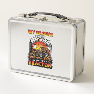 Besen brach Traktor Halloween Hexe Geister_1 Metall Brotdose
