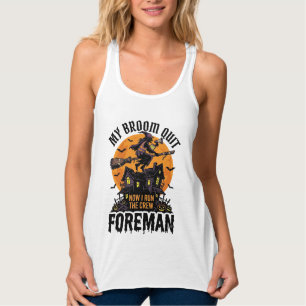 Besen brach Vorarbeiter Hexencrew Halloween-Design Tank Top