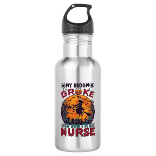 Besen Brachte Krankenschwester Halloween Hexe Voll Edelstahlflasche