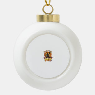 Besen Gebrochen Koch Halloween Spukhaus Kessel  Keramik Kugel-Ornament