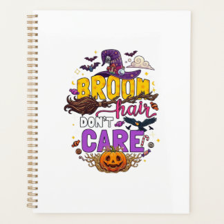 Besen Haar Dont Care Halloween Hexenhut Kürbis C Planer