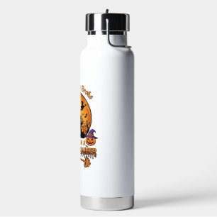Besen kaputt Halloween Fitness-Trainer Hexe Kürbis Trinkflasche