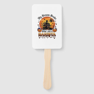 Besen kaputter Barista Halloween Hexe Kaffee Kürbi Fächer