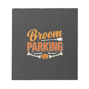 Besenginster-Parkplatz-Halloween-Vektorgestaltung_ Notizblock