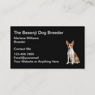 Besenji Chien éleveur Et Secourir Cartes de visite
