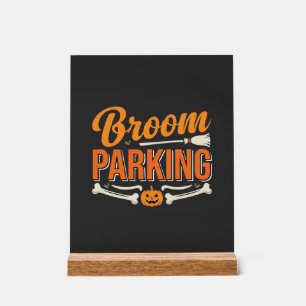 Besenparkplatz Halloween-Vektordesign_1 Acrylschild