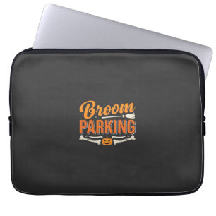 Besenparkplatz Halloween-Vektordesign_1 Laptopschutzhülle