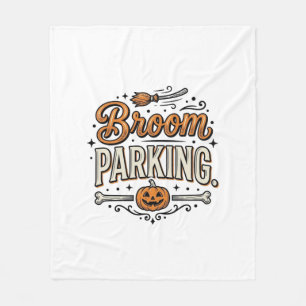 Besenparkplatz Halloween Vintage Hexenvektor-Desig Fleecedecke