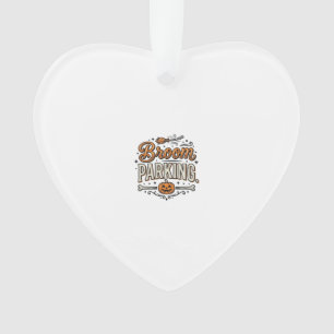Besenparkplatz Halloween Vintage Hexenvektor-Desig Ornament