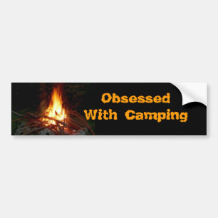besessen von Camping-Autoaufkleber Autoaufkleber