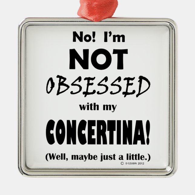 Besessene Concertina Silbernes Ornament (Vorne)