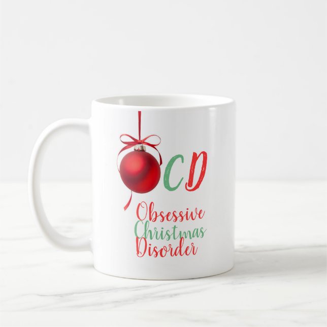 Besessene Weihnachtsstörung Kaffeetasse (Links)