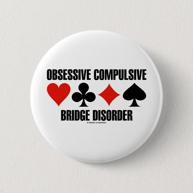Besessene zwingende Brücken-Störung (OCBD) Button (Vorderseite)