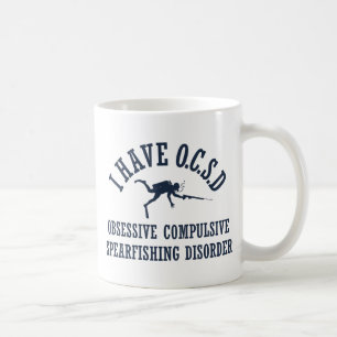 Besessene zwingende Spearfishing Störung Kaffeetasse