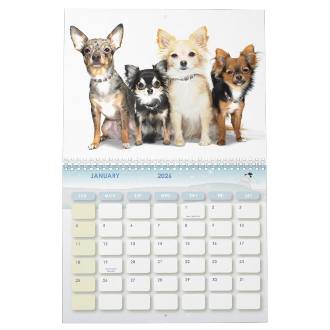 Besessener Kalender der Chihuahua-Störungs-2012 (Jan 2026)