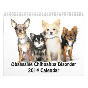 Besessener Kalender der Chihuahua-Störungs-2014