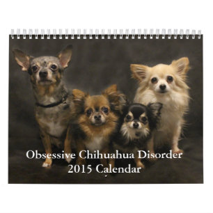 Besessener Kalender der Chihuahua-Störungs-2015
