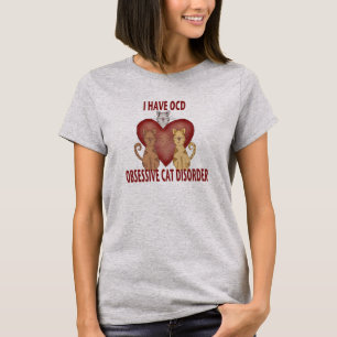 Besessenes Katzen-Störungs-Damen-Komfort-T-Shirt T-Shirt