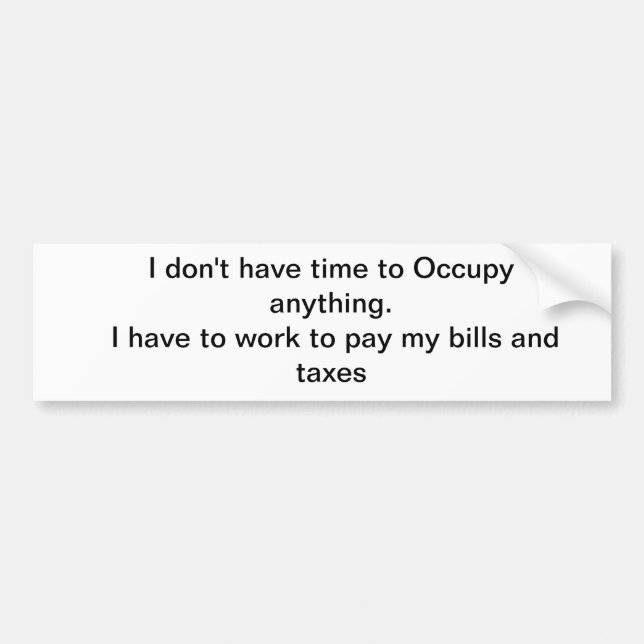 Besetzen Sie? Autoaufkleber (Vorne)