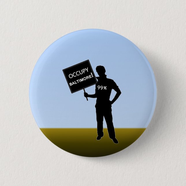 Besetzen Sie Baltimore-Zeichen Button (Vorderseite)
