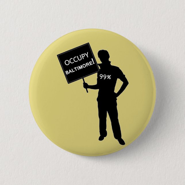Besetzen Sie Baltimore-Zeichen Button (Vorderseite)