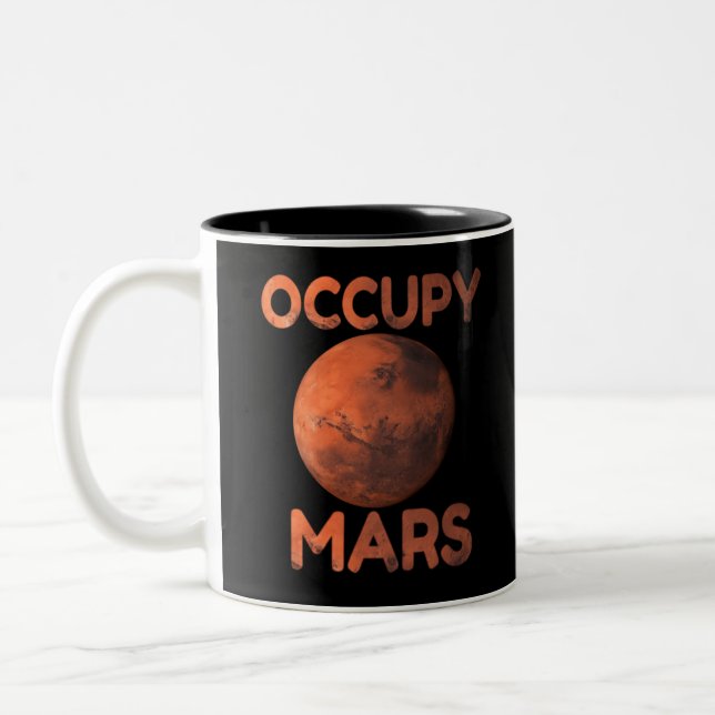 Besetzen Sie Mars-Raum-Rennen Terraform Zweifarbige Tasse (Links)