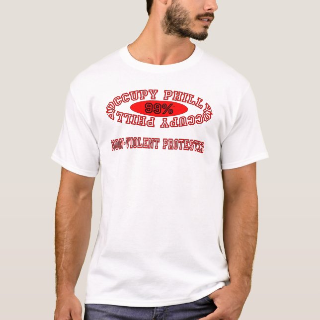 Besetzen Sie Philly - nicht gewalttätigen T-Shirt (Vorderseite)