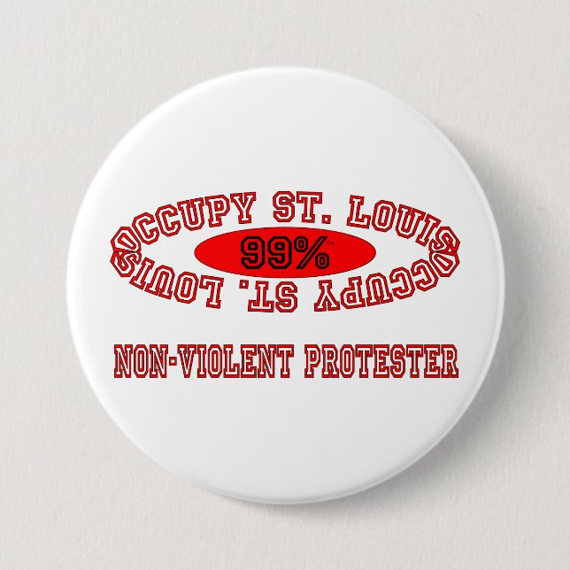 Besetzen Sie St. Louis - nicht gewalttätigen Button (Vorderseite)